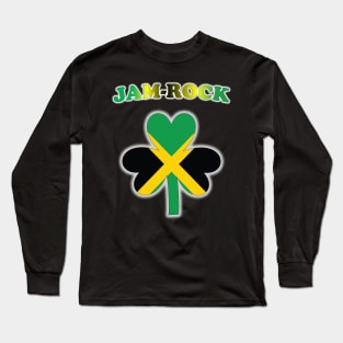 Jamrock - Cool Jamaican Shamrock Long Sleeve T-Shirt